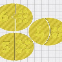 cifras Montessori números cordón 3d print model - Mito3D