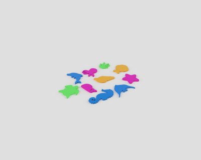 cifras mar cabecera mesa juego marina animales niños ligero juguetes decoración 3d impresión educativo creativo regalo 3d print model - Mito3D