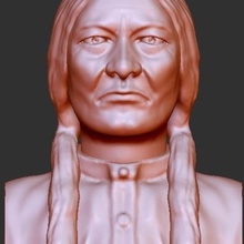 figures sitting bull indian chief art toys sculptures 3d print model - Mito3D