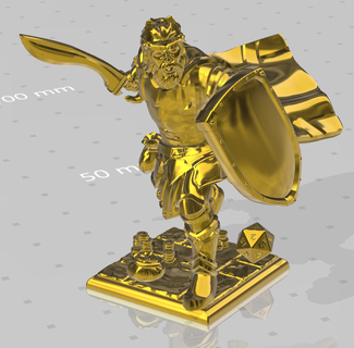 figurine barbarian 3d print model - Mito3D