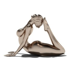1 yoga duruş heykelcik sanat poz 3d print model - Mito3D