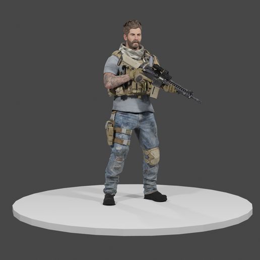 figurine alex duty modern warfare 2019 cod call of warzone black ops 3D print model - Mito3D