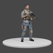 figurine alex duty modern warfare 2019 cod call of warzone black ops 3d print model - Mito3D