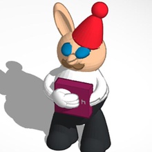 figurina signor coniglio giocattolo universo conigli gadget 3d print model - Mito3D