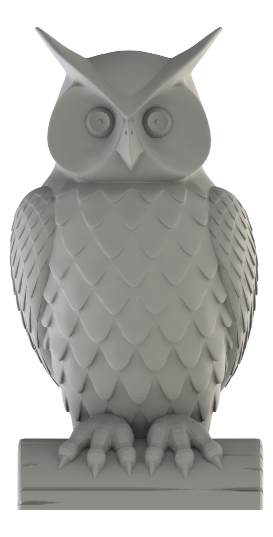 figurine owl 3D print model - Mito3D