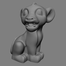 figurine simba various animal child lion 3d print model - Mito3D