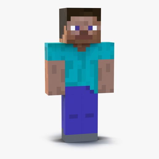 heykelcik Steve Minecraft oyun oyuncak Sanat 3D print model - Mito3D