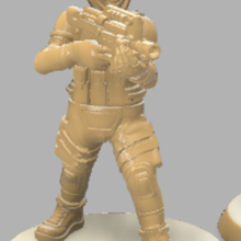 figurina subterra mercenario estensione estrazione 3d print model - Mito3D