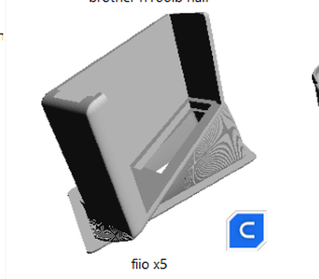fiio x5 stand 3d print model - Mito3D
