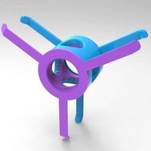 fil hold 3 fin filamentsca filament spool holder 3d_printer_accessories 3d print model - Mito3D