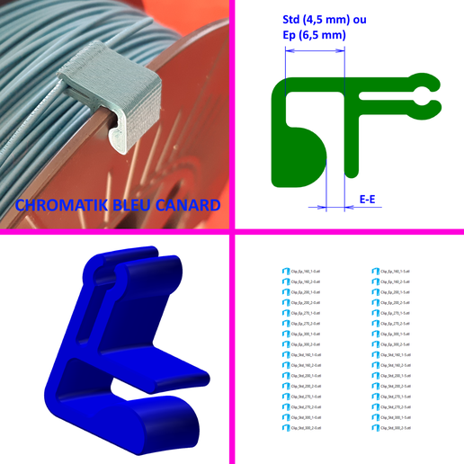 filamento clip attrezzo bobina universale 3D print model - Mito3D