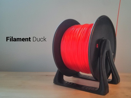 filament duck - spool stand abs blender easy feeder holder mount pla reprap simple 3d printer accessories 3d print model - Mito3D