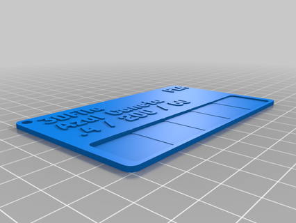 filament sample card - azul caneta 3dfila customized 3d printing tests printer calibration stress test benchy 3d print model - Mito3D