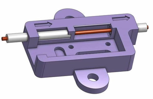 filamento sensor caso funda ptfe montaje agujeros 3d impresora accesorios 3d print model - Mito3D