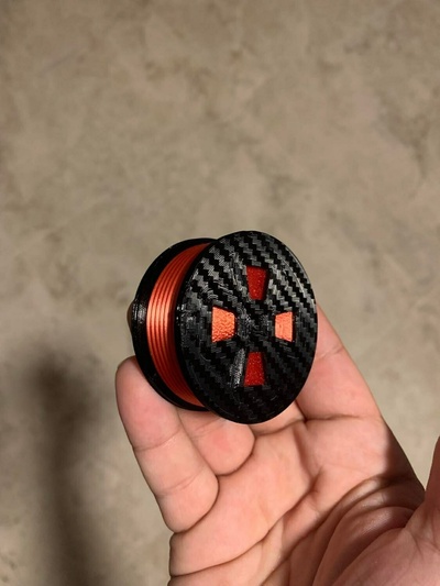 filament spool cabinet handles pulls handle mini keychain roll miniature cute 3d print model - Mito3D