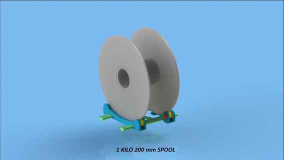 filament spool holder roll easy simple 3d printing printer accessories yazici makara tutucu fi lament aksesuari fast print hizli baski 3d print model - Mito3D