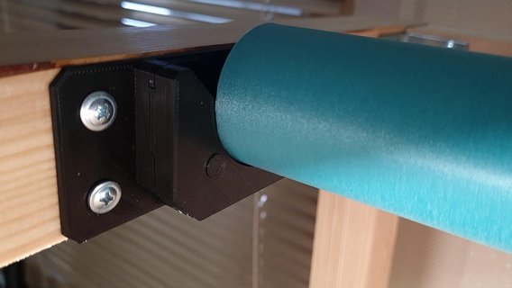 filament spool holder 50mm wooden beam 3d print model - Mito3D