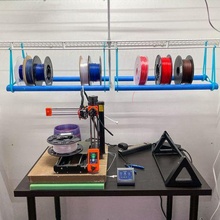 filament spool rack wire shelving tool 3d printer accessories 3d print model - Mito3D