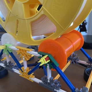 filament wheels knex's spool holder wheel ender 3 v2 universal parts part upgrade decordation 3d print model - Mito3D
