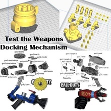 file testing docking mechanism wave guns gun call of duty zombies 3d print model - Mito3D