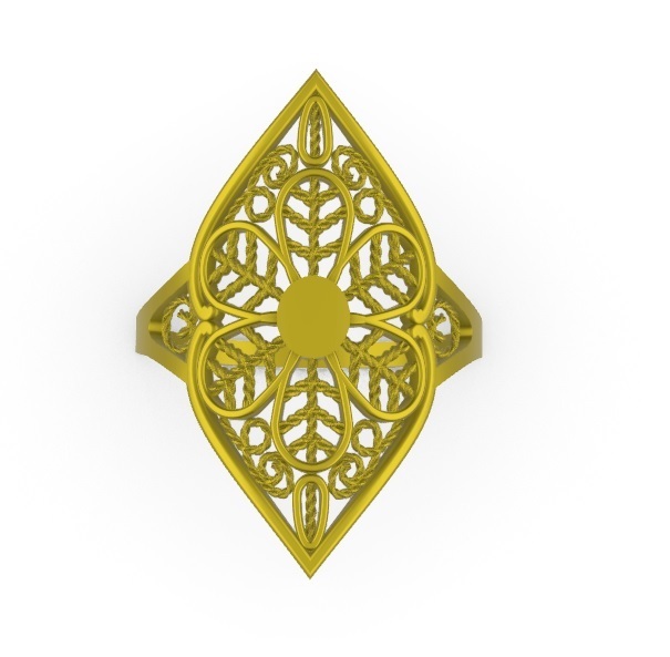 filigrane bague bijoux art mode 3D print model - Mito3D