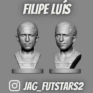 Felipe Luis fútbol busto flamengo logo juego futbol futebol Fútbol atletico Madrid Chelsea 3d print model - Mito3D