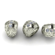 fillagre dome anel jóias vestido de 3d print model - Mito3D