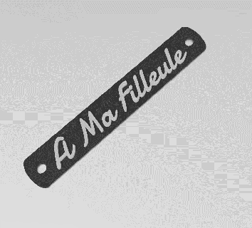 filleule Art plate funeral registration bricoloup 3d to my goddaughter 3d print model - Mito3D