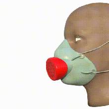 máscara com filtro covid 19 ferramenta vírus de proteção covid19 covid-19 saúde médica 3d print model - Mito3D