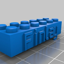 fin's keychain customized construction_toys 3d print model - Mito3D