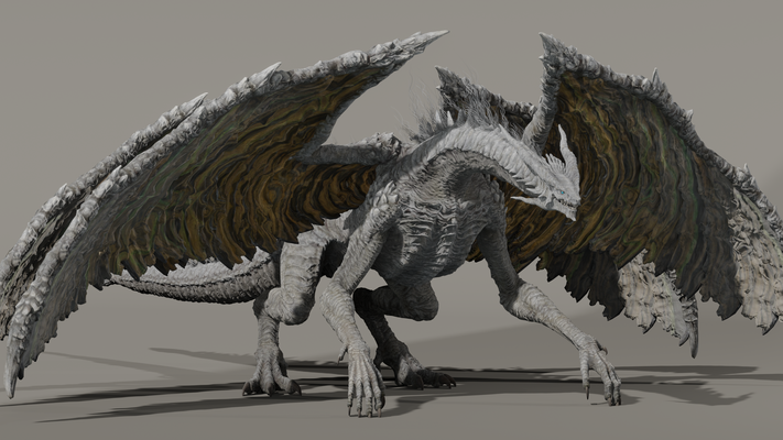 finale antico drago rigged stl incluso arte creatura mostro 3d print model - Mito3D