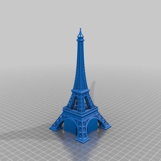 final eiffel tower simplified main arcs support architecture buildings structures 3D print model - Mito3D