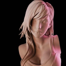 final fantasy 7 tifa lockhart bust sculpt ff7 remake statue figure video game art sculpture lockheart 3d print model - Mito3D