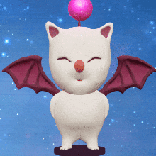 final fantasy moogle art gaming videogames miniature collectible low poly 3d print model - Mito3D