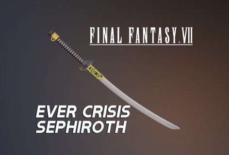 final fantasía vii crisis sefirot katana 7 ffvii ff7 sephiroth espada cosplay apuntalar 3d print model - Mito3D
