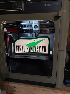final fantasy vii led light box sign night 3d print model - Mito3D