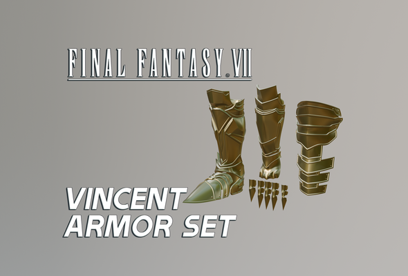 final fantasy vii vincent valentine's armor set ff7 remake rebirth valentine prop cosplay 3d print model - Mito3D