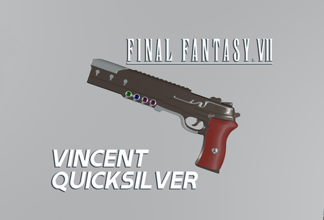 final fantasy vii vincent valentine's quicksilver 3d print model - Mito3D