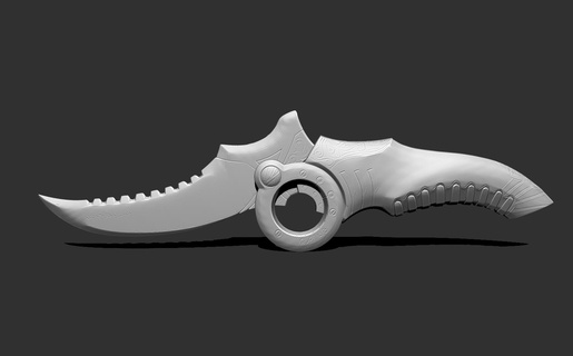 final fantasy xiii lightning knife Game highpoly game 3d print model - Mito3D