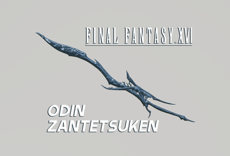 final fantasy xvi odin's zantetsuken sword 3d print model - Mito3D