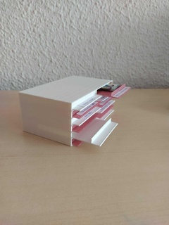 finans organizatör Kutu para gadget delikler Çekmece 3d print model - Mito3D