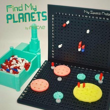 encontrar o meu planetas jogo de adivinhação battleship estilo astronomia boardgame divertido a descoberta espaço exploração estrela crianças energia solar do sistema 2 player 3d print model - Mito3D