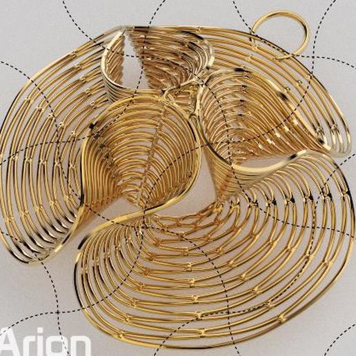 fine foyeria filigree flower pendant jewelry alliance gem art jewel jewelery ring casting wax sculpture printing chinese model gold 3d 3D print model - Mito3D