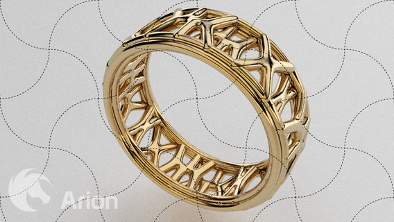 fine jewelry geometric shapes ring 04 alliance gem art jewel jewelery casting sculpture decor chinese gold fashion resin rope bracelet 3d print model - Mito3D