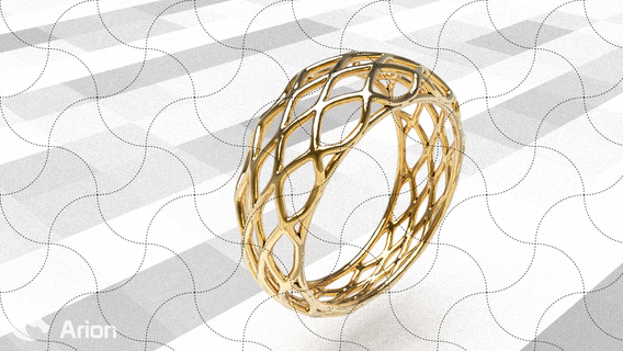 fein Schmuck Gittergewebe Ring Allianz Juwel Wunder Ohrring Kunst Hochzeit Gold Herz Ehe Adler Frau 3d print model - Mito3D