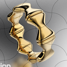 fein Schmuck modern Ring 06 Allianz Juwel Kunst Gießen Wachs Skulptur Drucken Chinesisch Modell Gold 3d print model - Mito3D