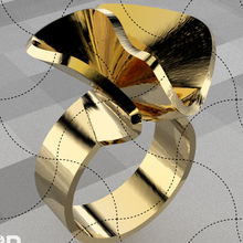 multa joyería joya moderno anillo 07 Alianza Arte fundición cera escultura impresión chino modelo oro 3d print model - Mito3D
