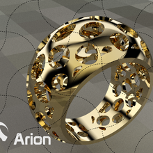 fein Schmuck modern Ring 08 Allianz Juwel Kunst Gießen Wachs Skulptur Drucken Chinesisch Modell Gold 3d print model - Mito3D