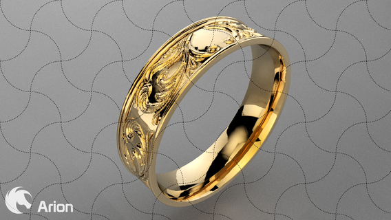 bijoux moderne bague 40 Alliance merveille bijou boucle d'oreille art mariage or 39 dit cœur filigrane fleur femme originaire 3d print model - Mito3D