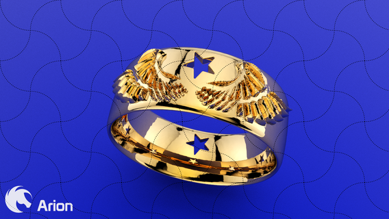 multa joyería joya moderno anillo 42 Alianza preguntarse arete Arte Boda oro corazón matrimonio filigrana flor mujer americano 3d print model - Mito3D